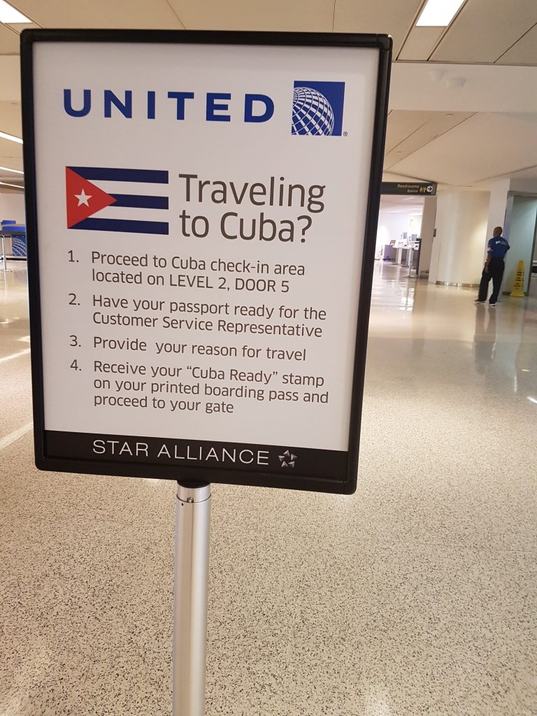 EWR Check In For Cuba